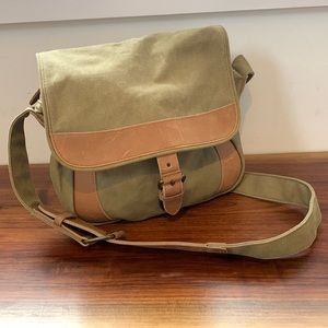 L.L Bean Olive Canvas and Leather Purse